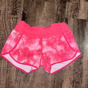 Lulu Lemon Athletica pink the dye shorts
